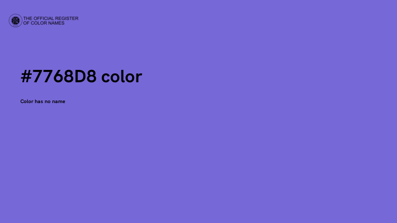 #7768D8 color image