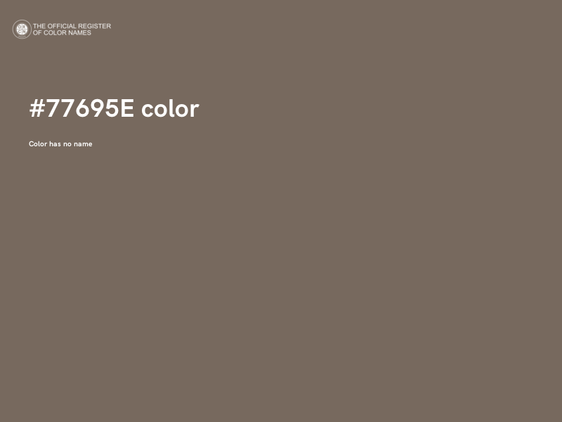 #77695E color image