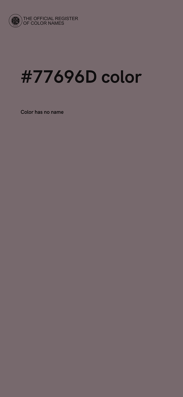 #77696D color image