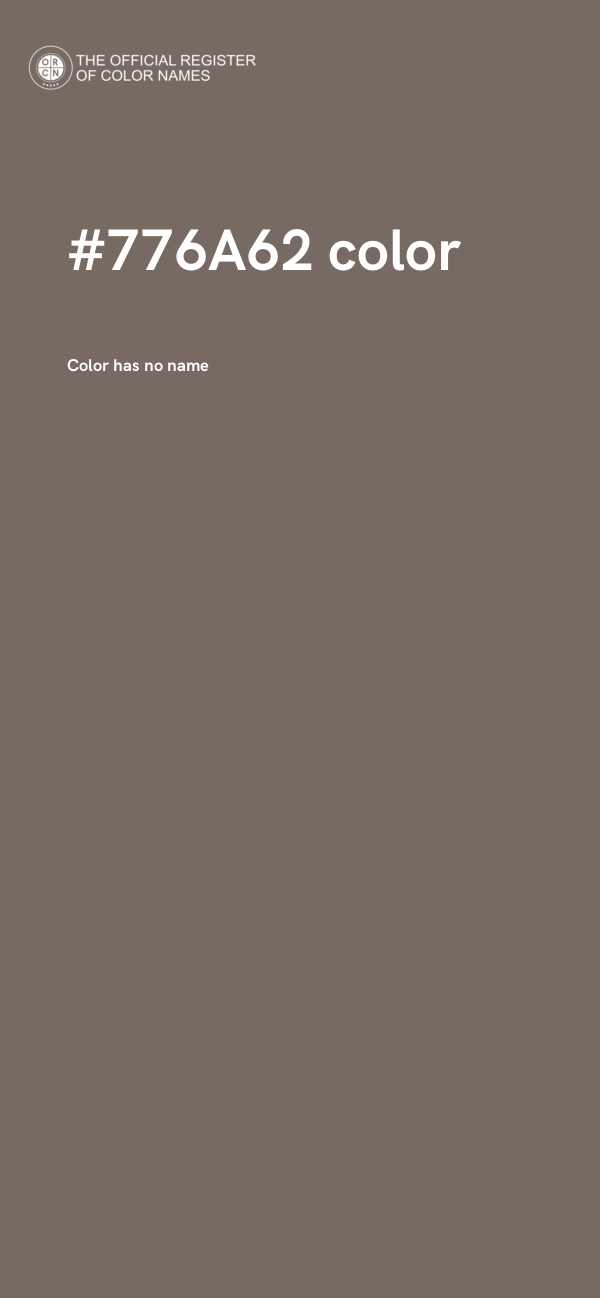 #776A62 color image
