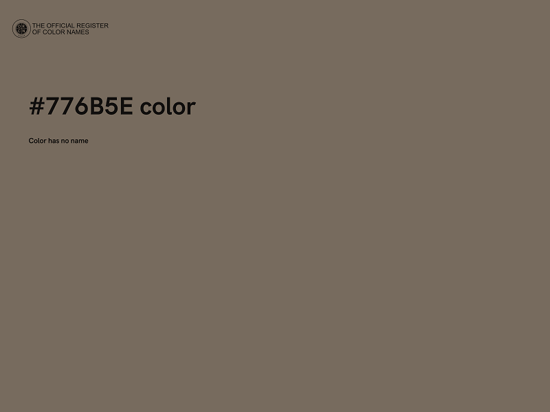 #776B5E color image