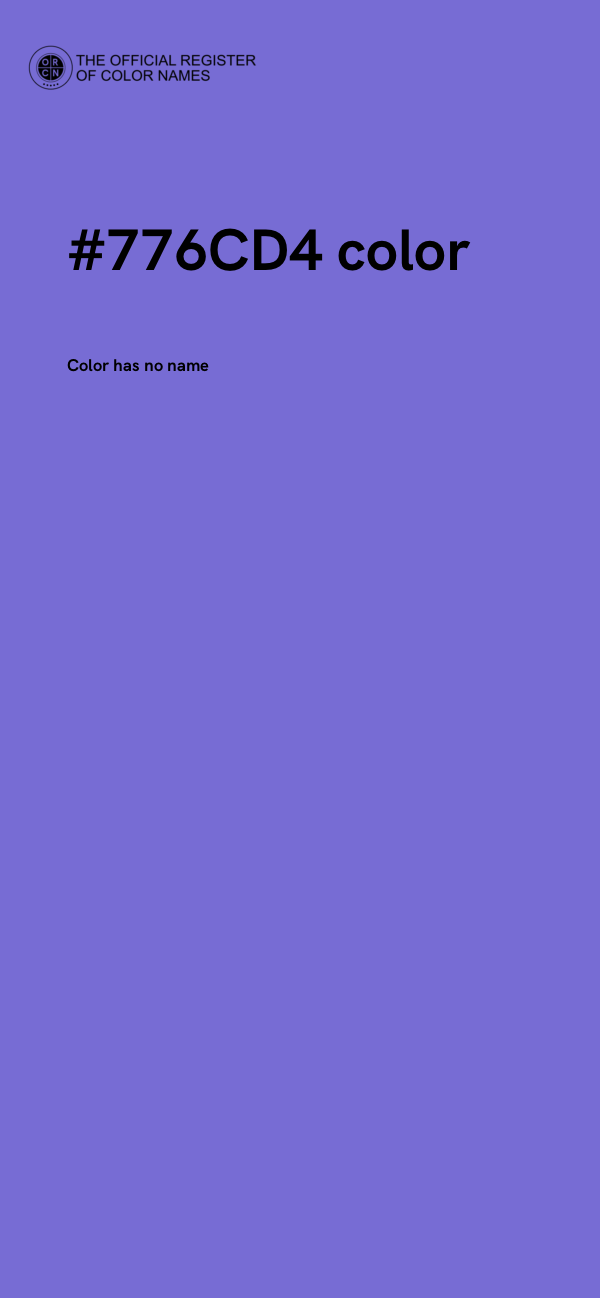 #776CD4 color image