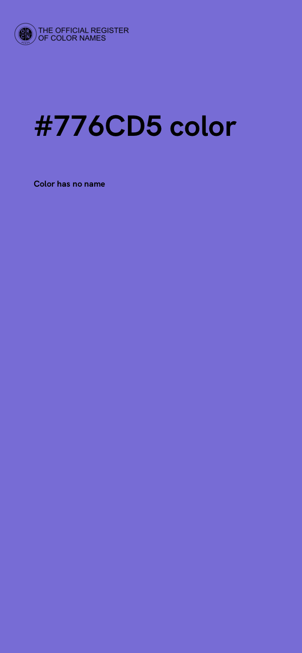 #776CD5 color image