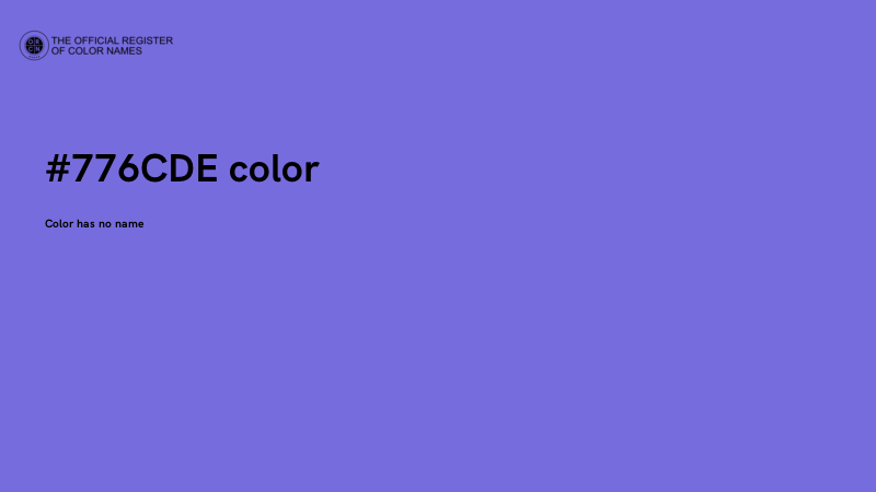 #776CDE color image