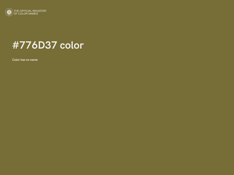 #776D37 color image
