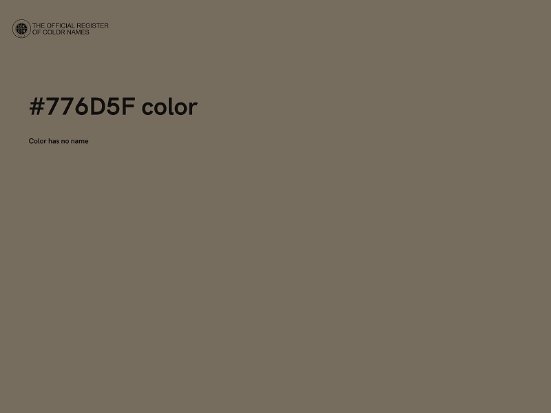 #776D5F color image