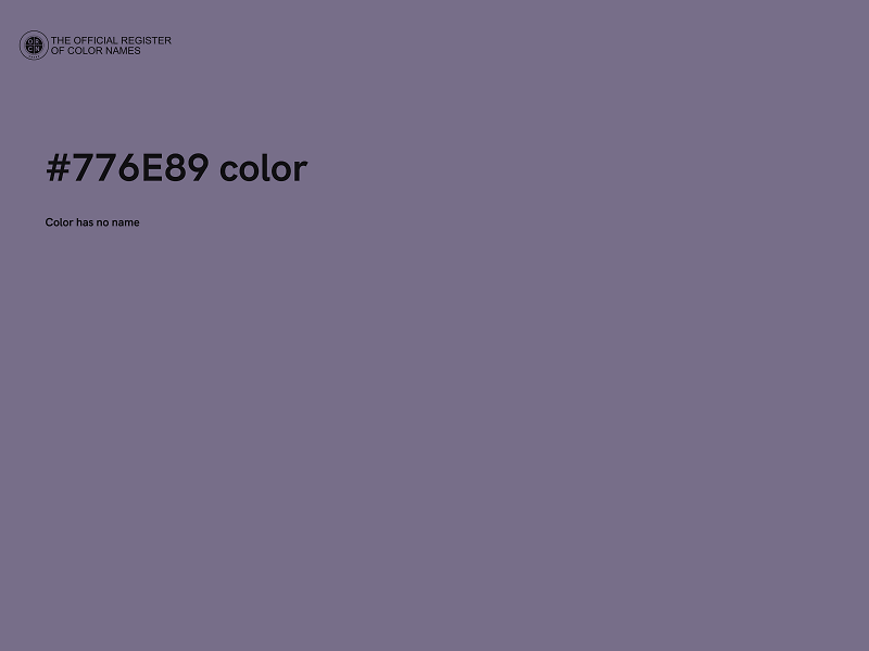 #776E89 color image