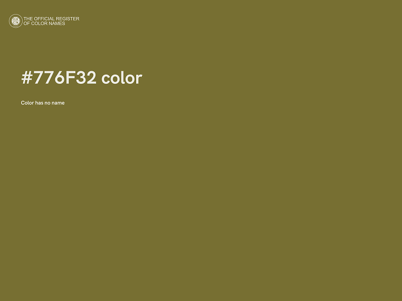 #776F32 color image