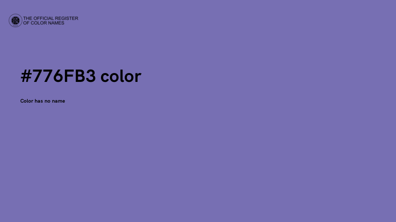 #776FB3 color image