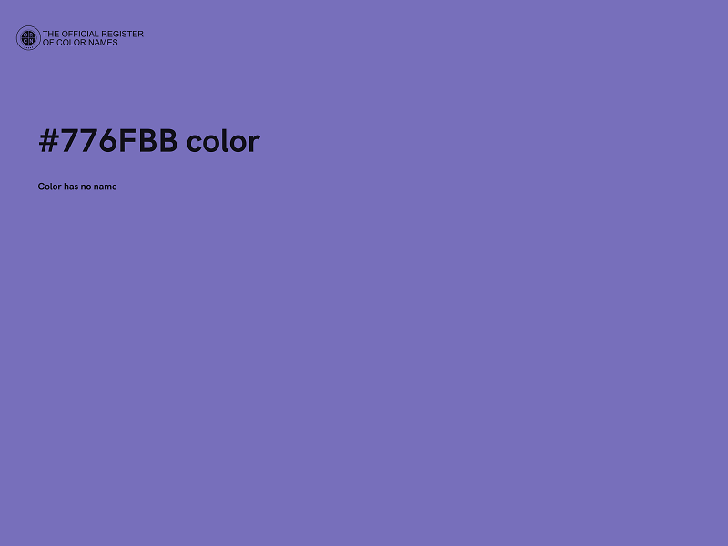 #776FBB color image