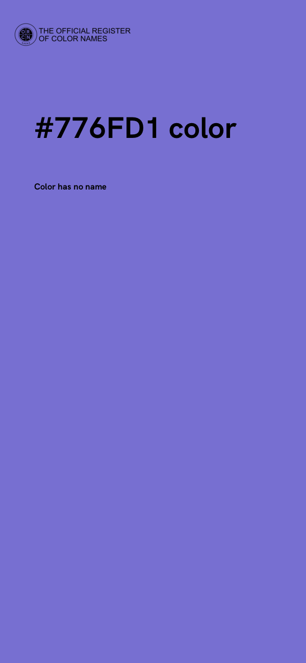 #776FD1 color image