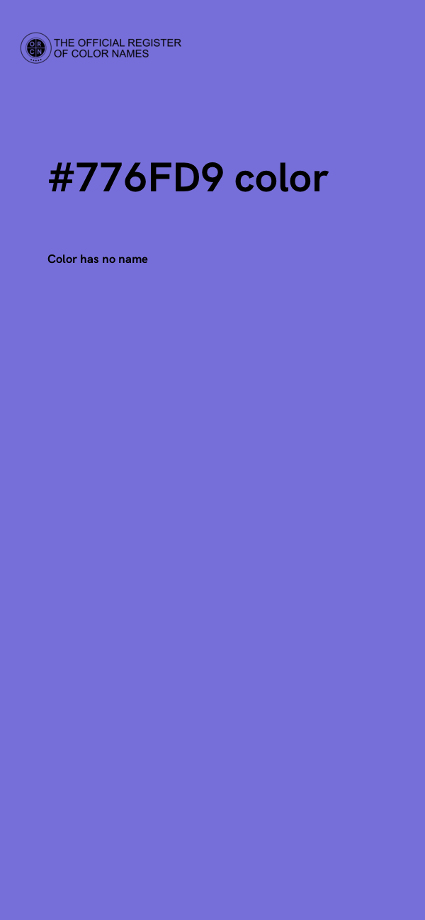 #776FD9 color image