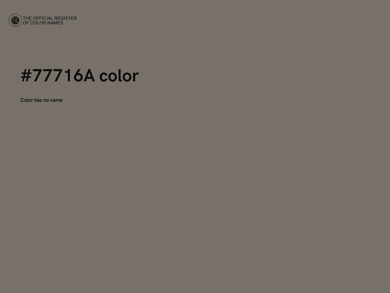 #77716A color image