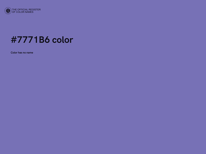 #7771B6 color image