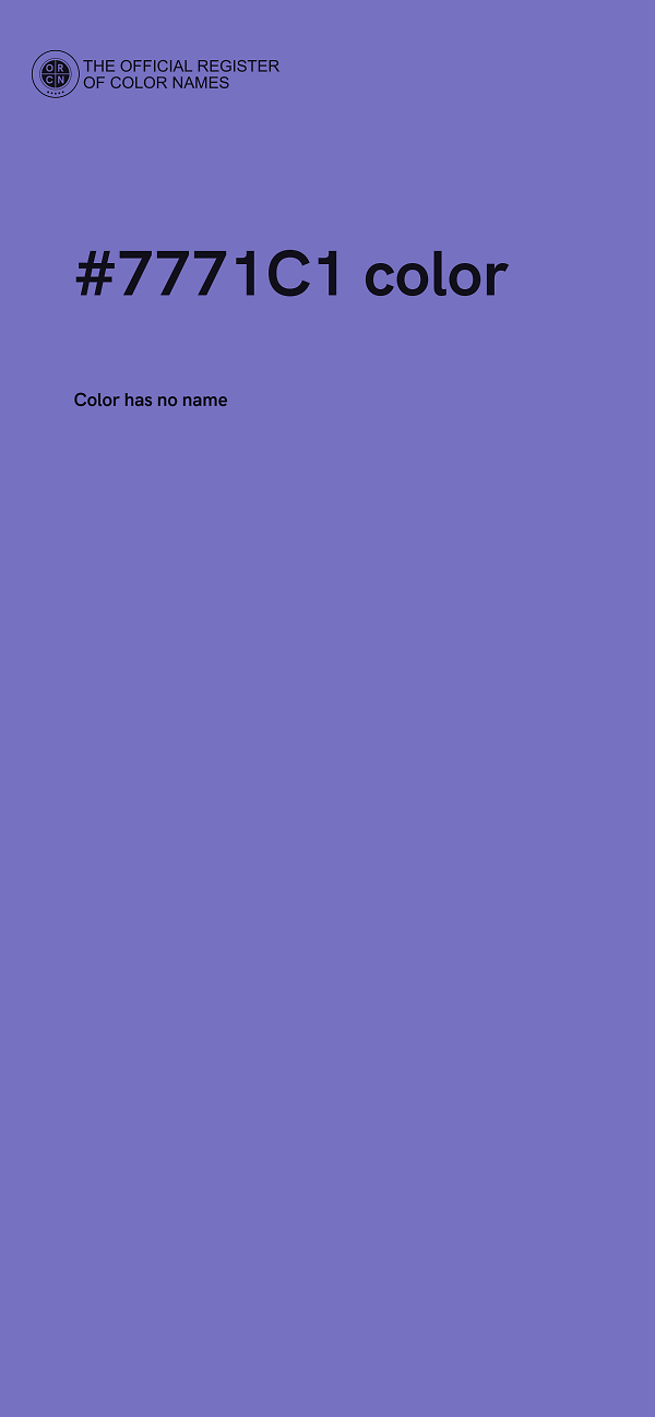 #7771C1 color image