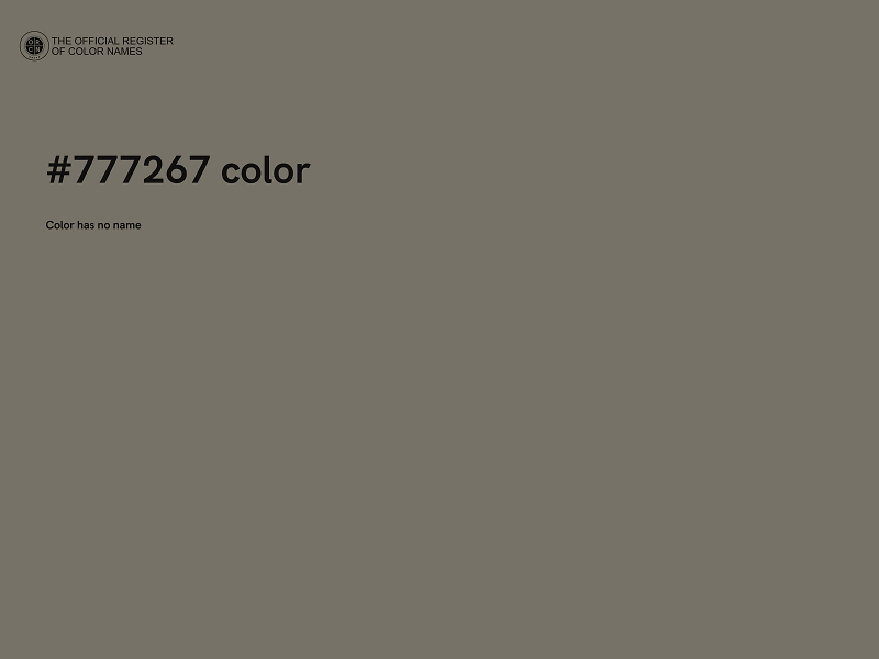 #777267 color image