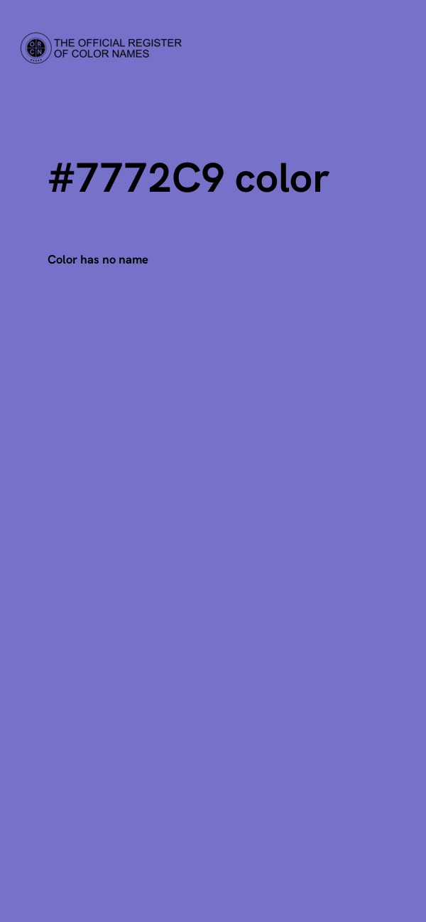 #7772C9 color image