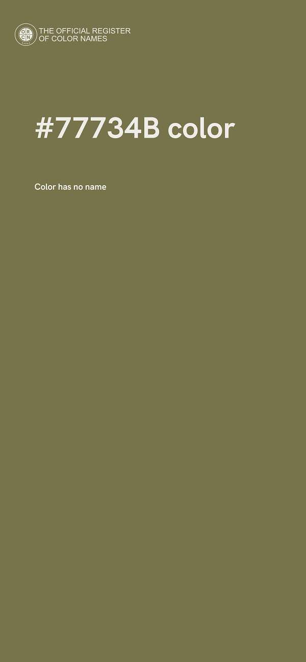 #77734B color image