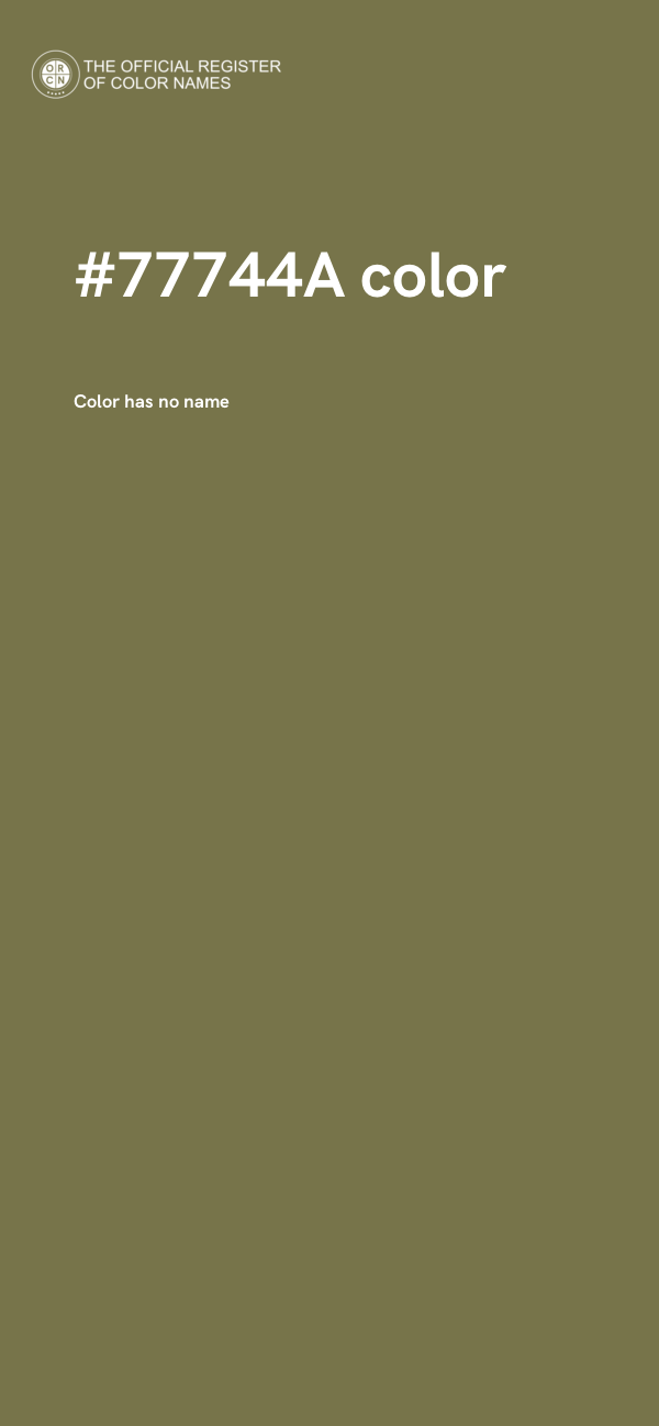 #77744A color image