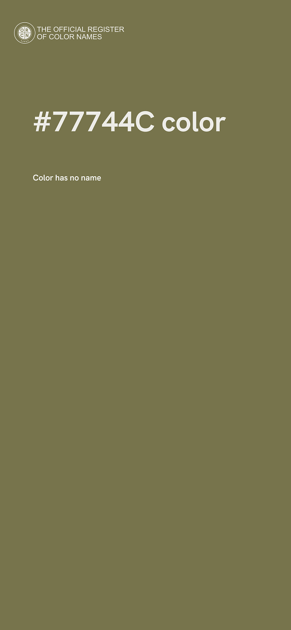 #77744C color image