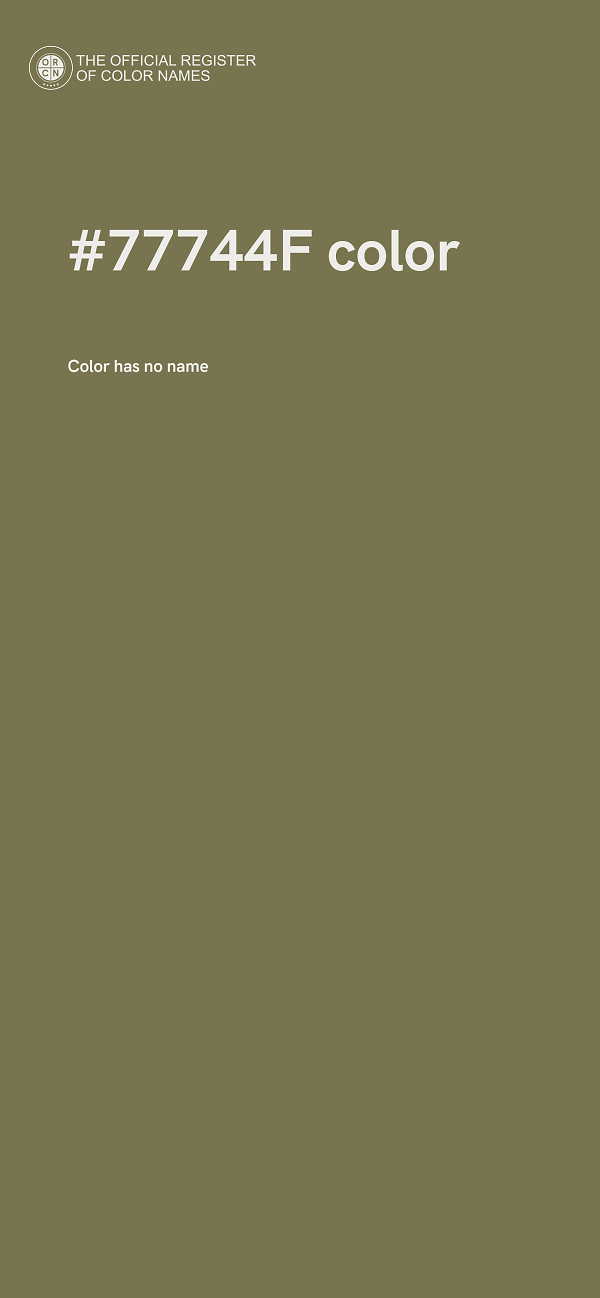#77744F color image