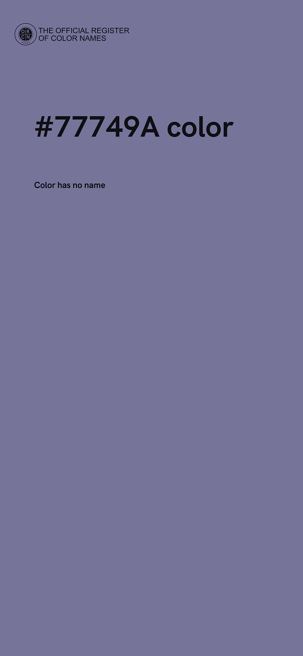 #77749A color image