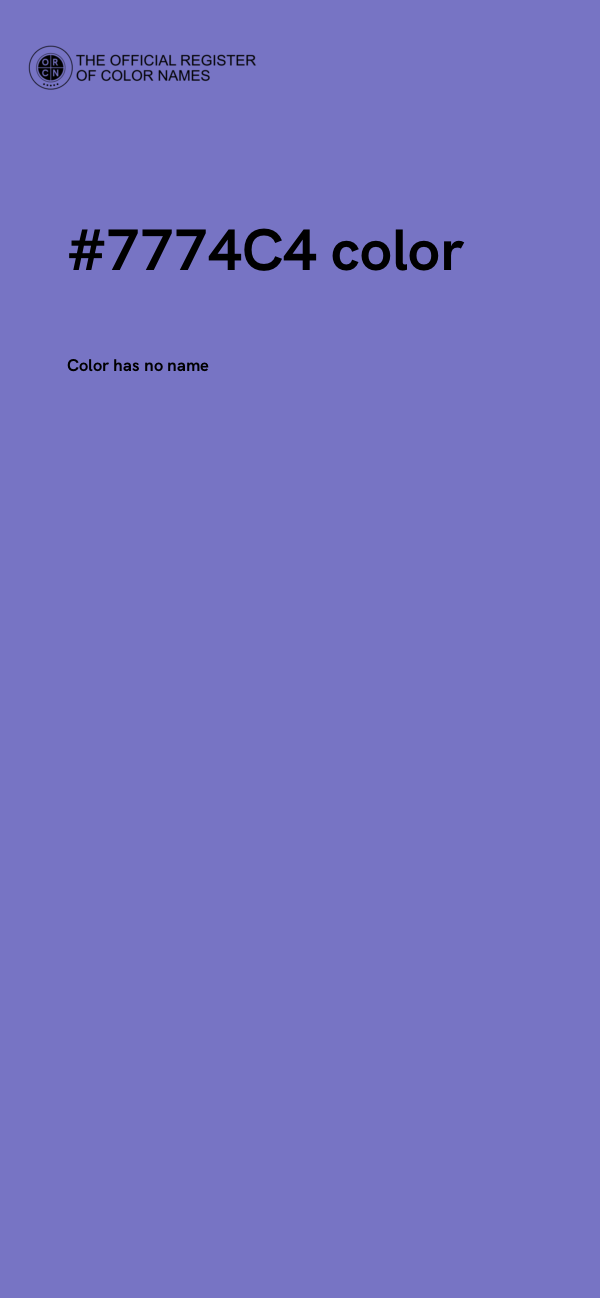 #7774C4 color image