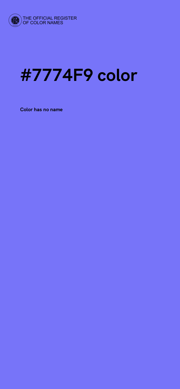 #7774F9 color image