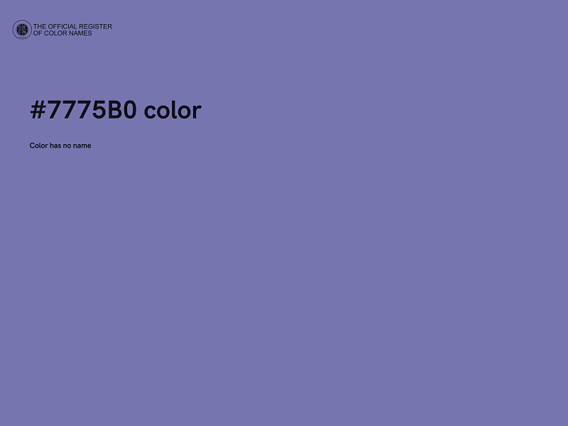 #7775B0 color image