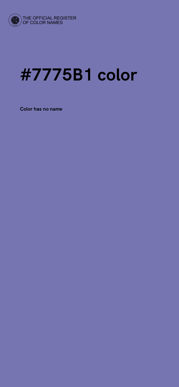 #7775B1 color image