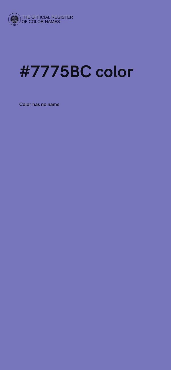 #7775BC color image