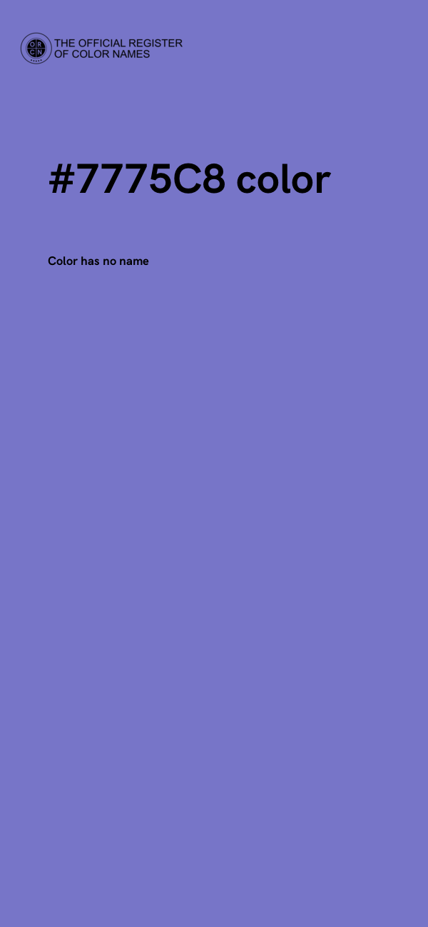 #7775C8 color image