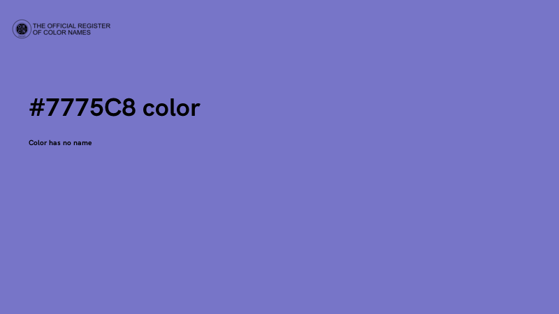 #7775C8 color image