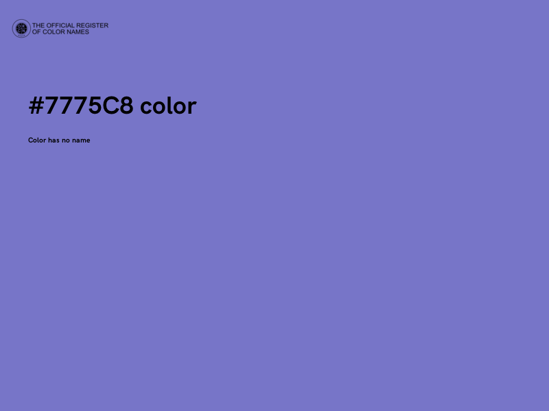 #7775C8 color image