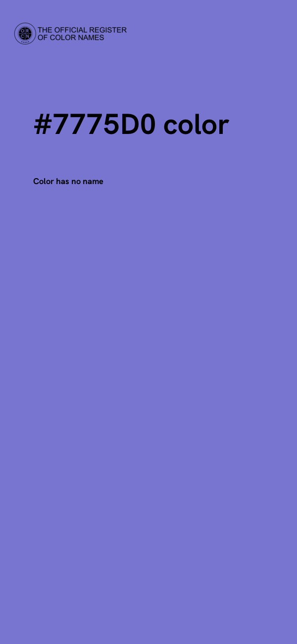 #7775D0 color image