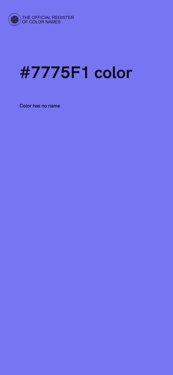 #7775F1 color image