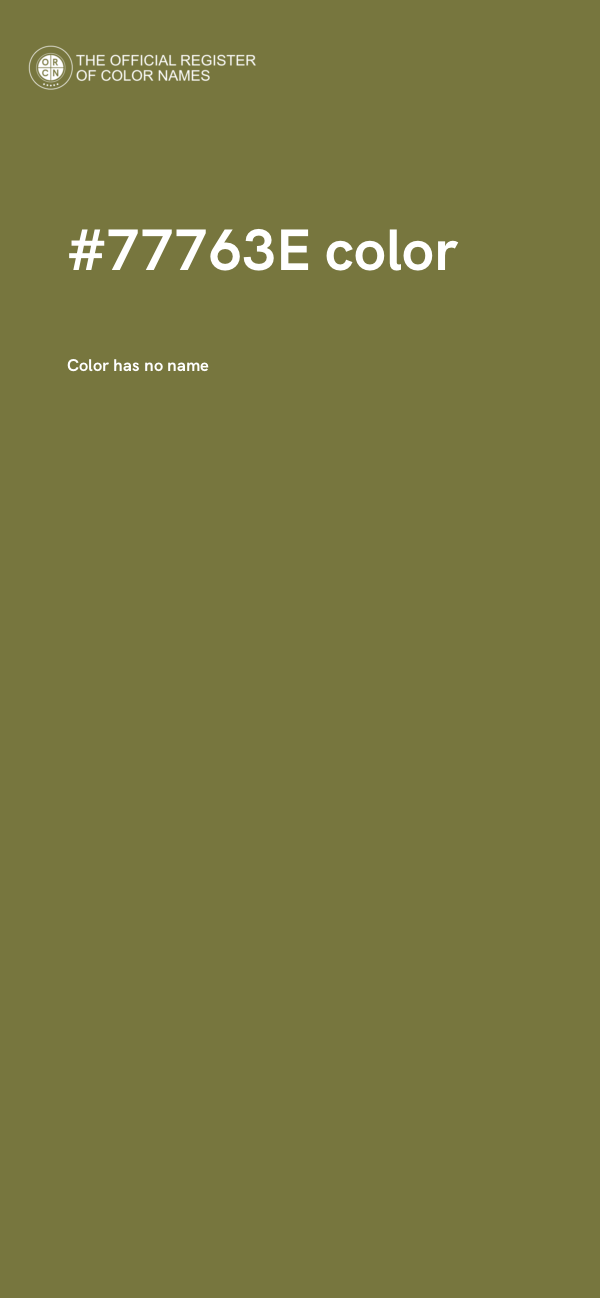 #77763E color image