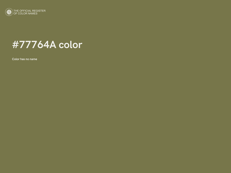 #77764A color image