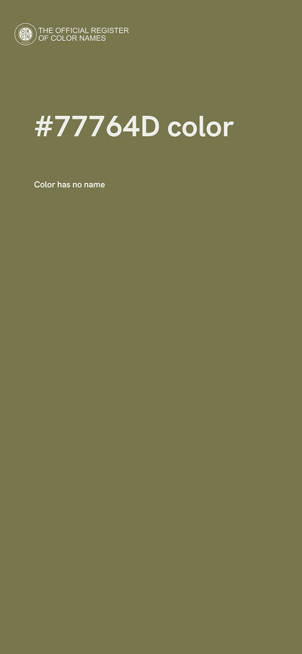 #77764D color image