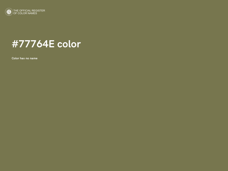 #77764E color image
