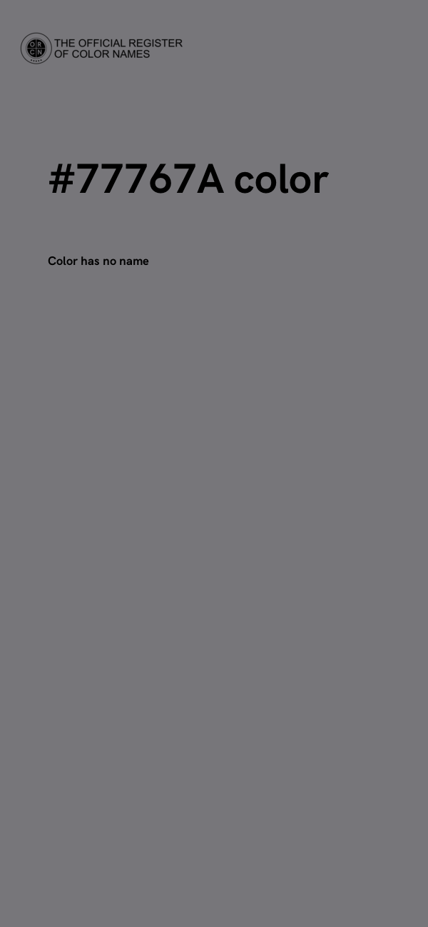 #77767A color image