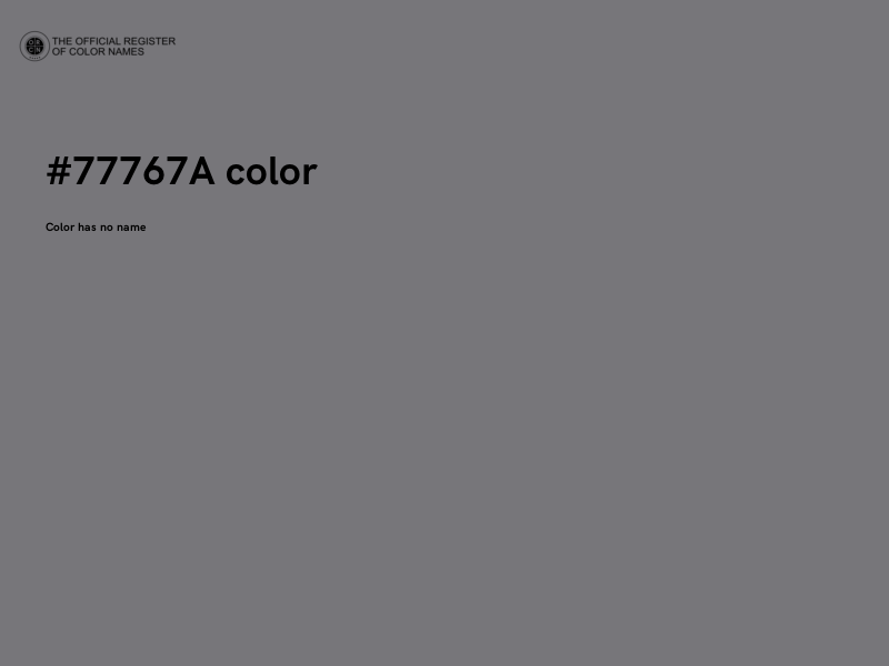 #77767A color image