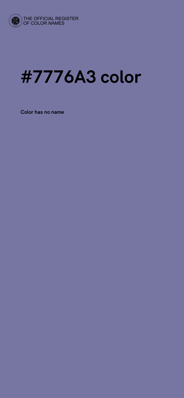 #7776A3 color image
