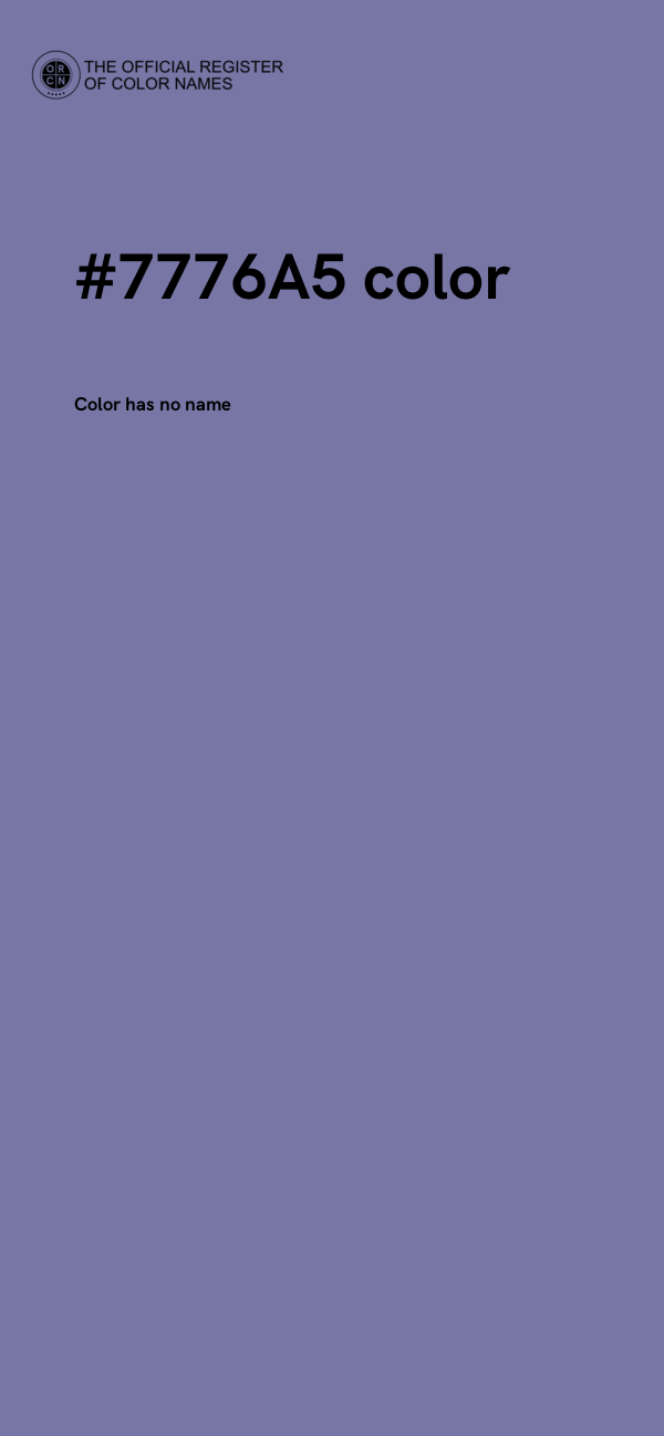 #7776A5 color image