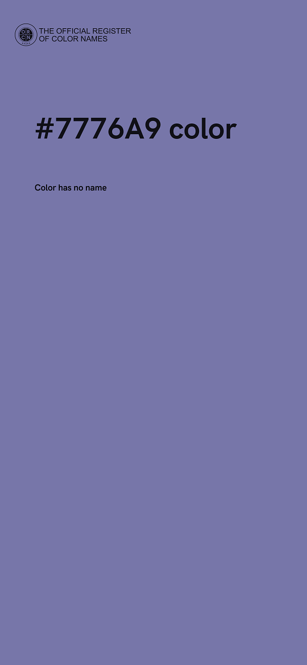 #7776A9 color image