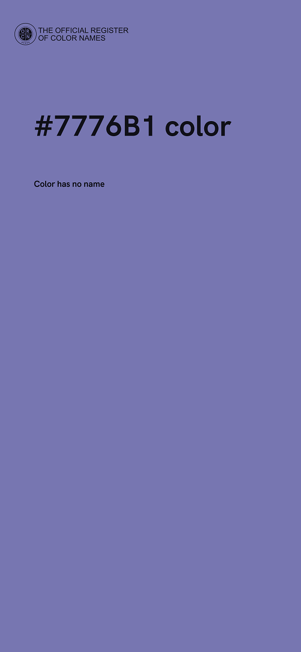 #7776B1 color image