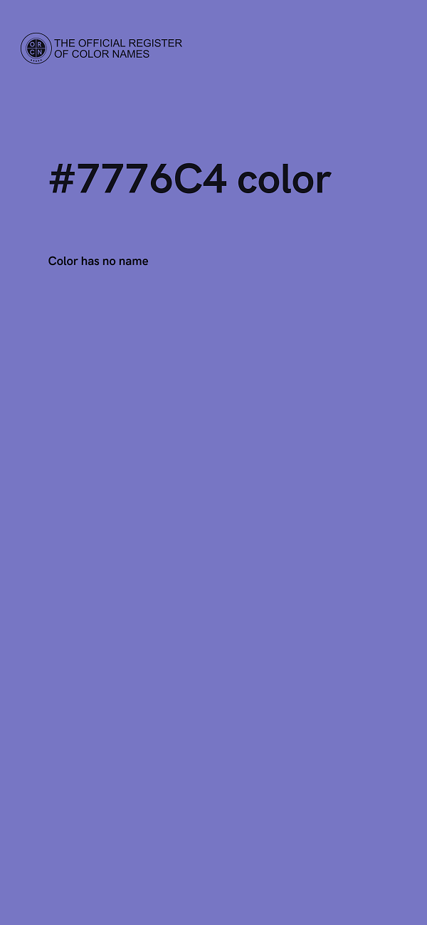 #7776C4 color image