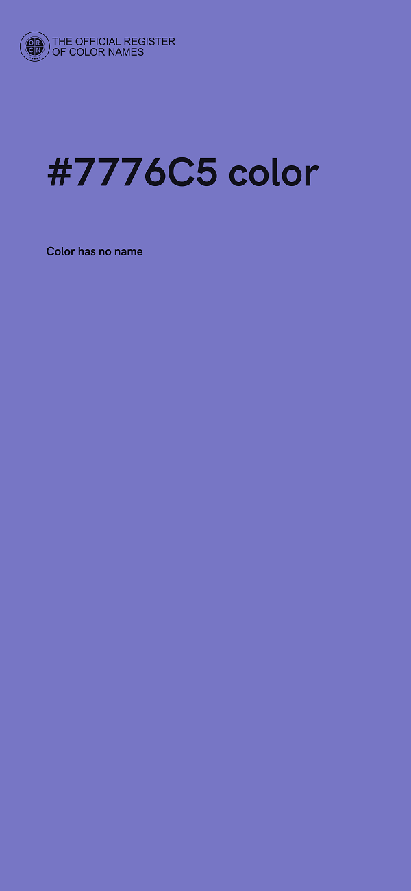 #7776C5 color image