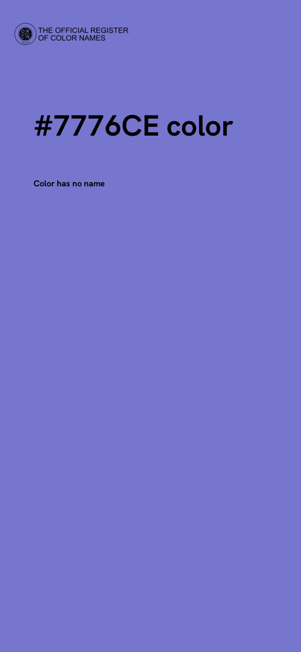 #7776CE color image