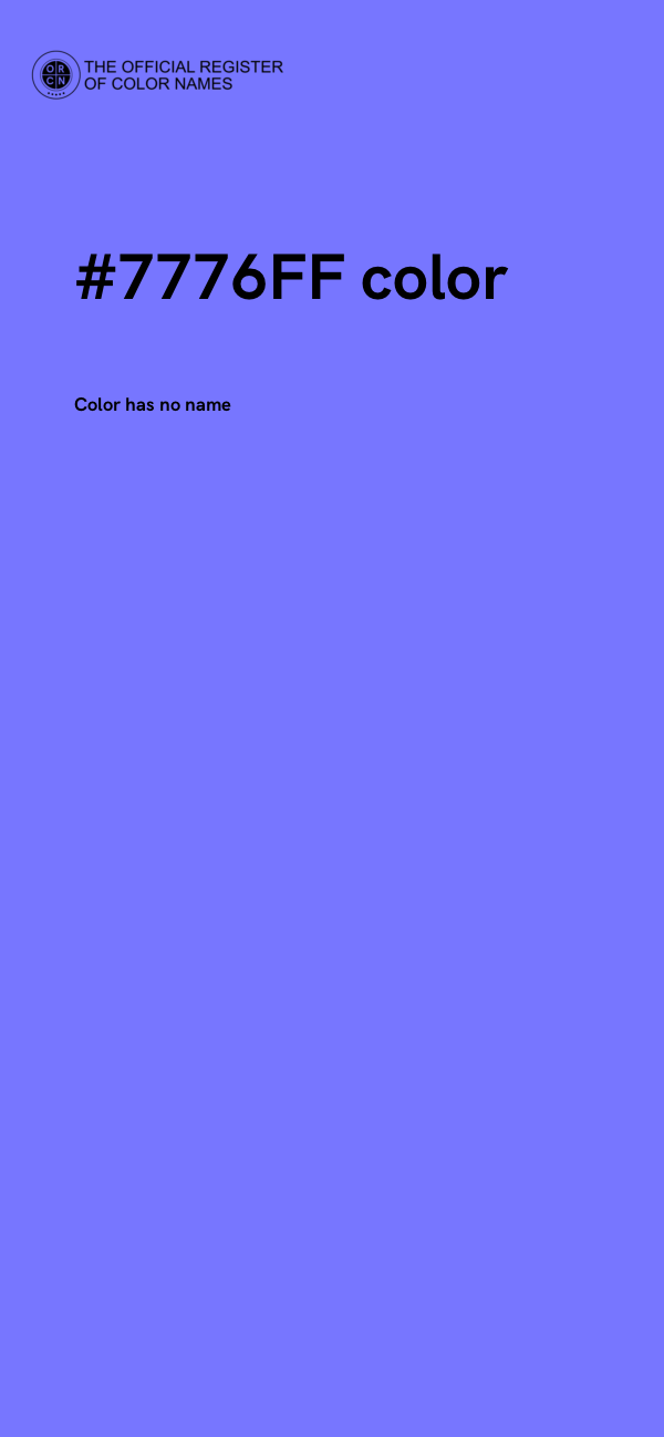 #7776FF color image